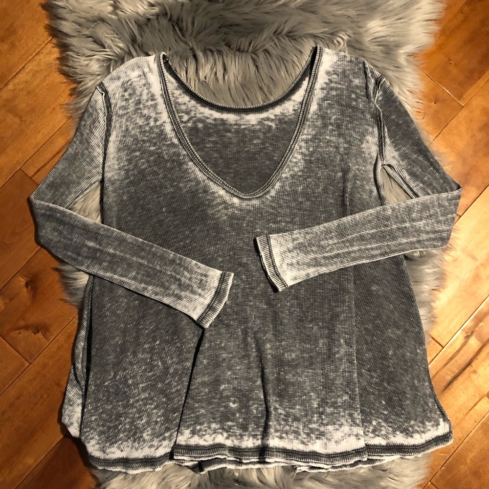 Free People Oversized Thermal Long Sleeve SzXS - Picture 2 of 3